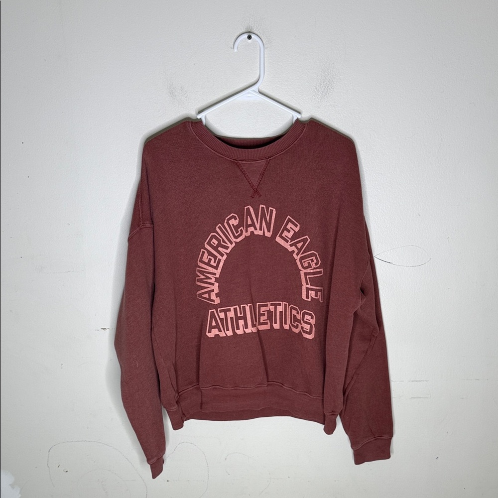 American Eagle Outfitters Women's Mauve Athletics Sweatshirt Size Medium